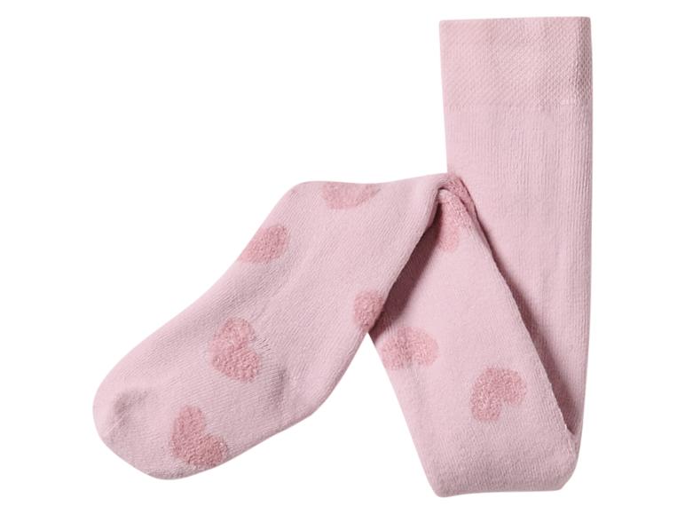 Rosa Baby-Strumpfhose mit hellrosa Herzen