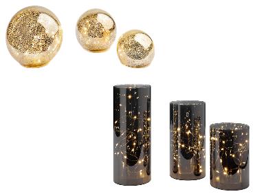 LIVARNO® LED-Windlichter / LED-Dekokugeln, 3er Set