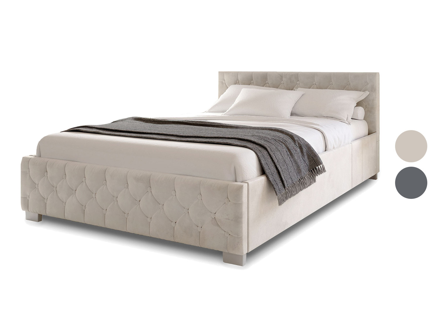 Lidl: Polsterbett «Nizza» mit Bettkasten & Beleuchtung ab 218,04 € statt 479,99 €!