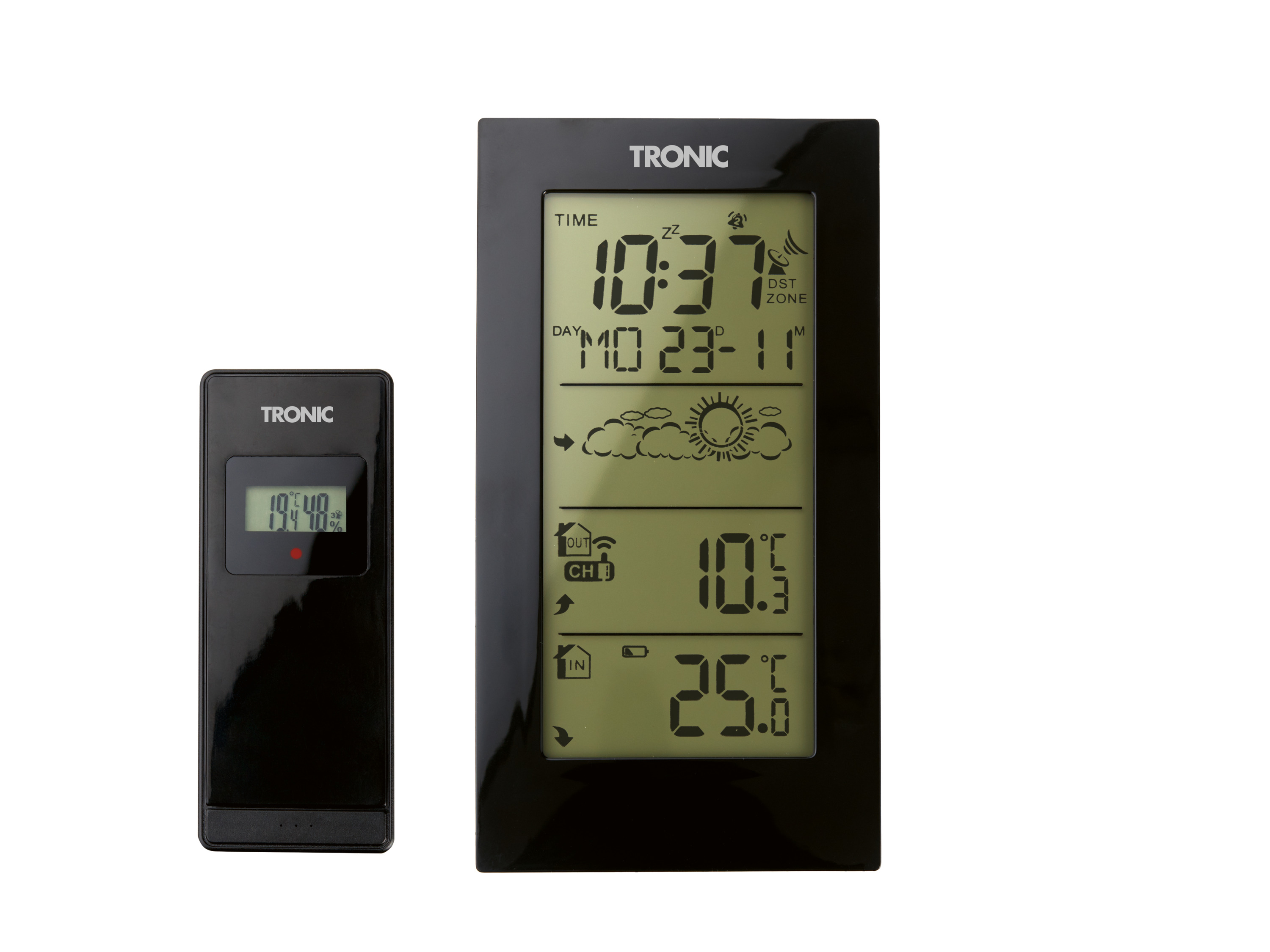 TRONIC® Funk-Wetterstation / Wetterstation (Schwarz)