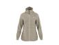 Beige Damen-Fleecejacke mit Kapuze und Waffelstruktur