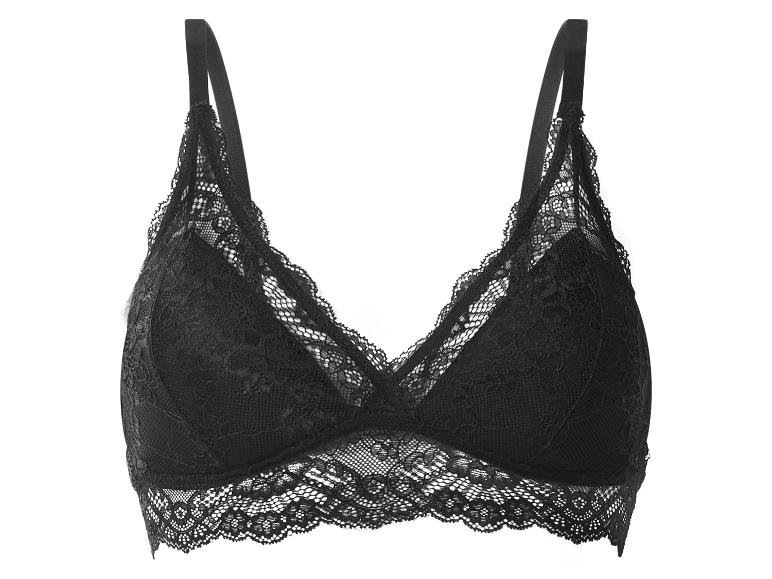 Schwarzer Spitzen-Bralette mit verstellbaren Trägern.