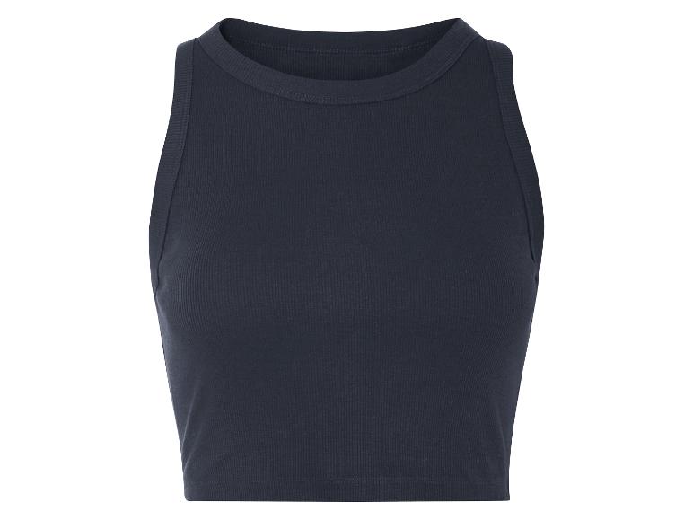 Damen Crop-Tops, 2 Stück, gerippt