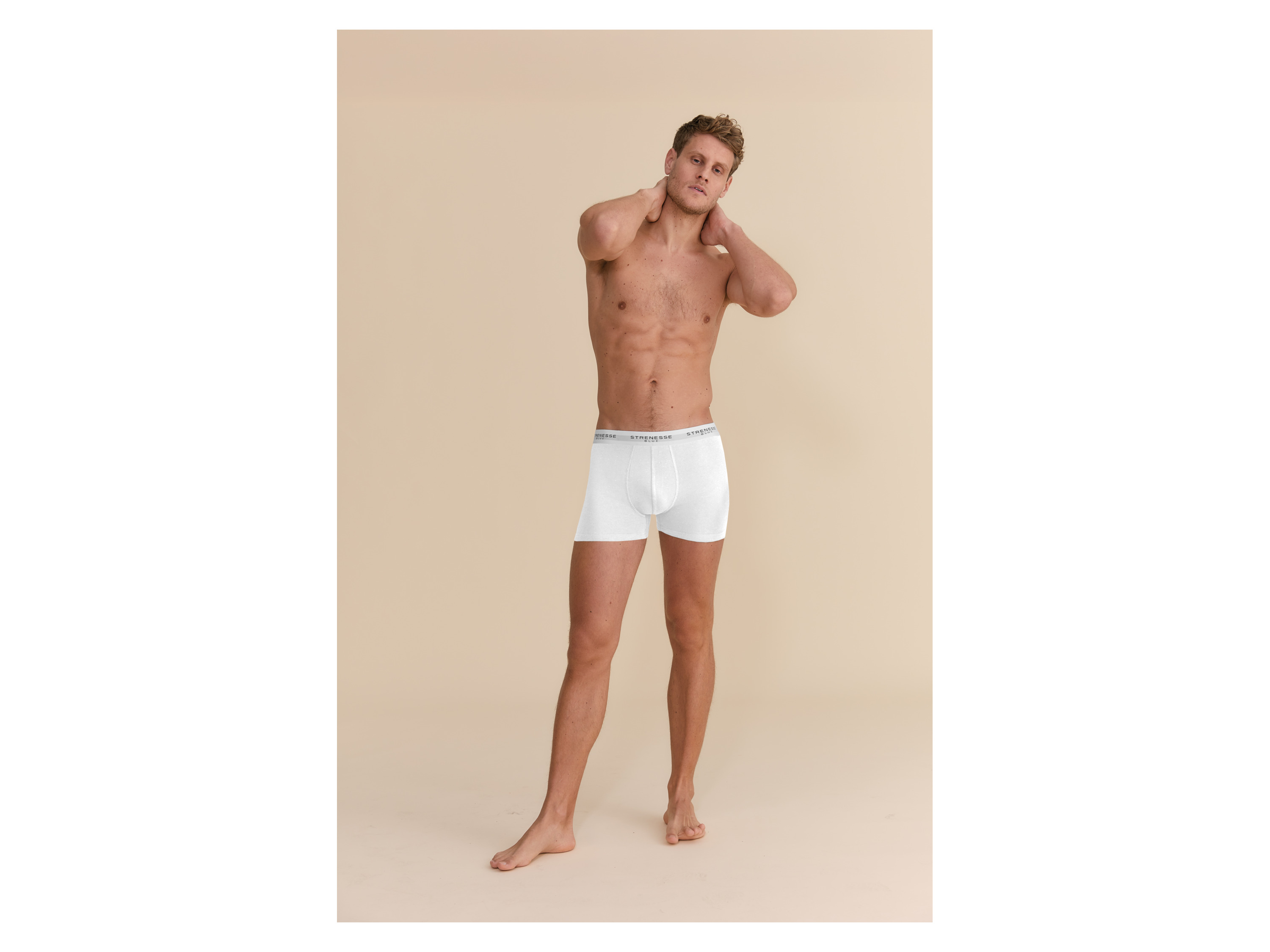 Thumbnail - Strenesse Blue Herren Boxer, 2 Stück (Grau/Weiß, M)