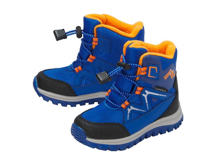 Blau-orangefarbene wasserdichte Kinder-Winterstiefel