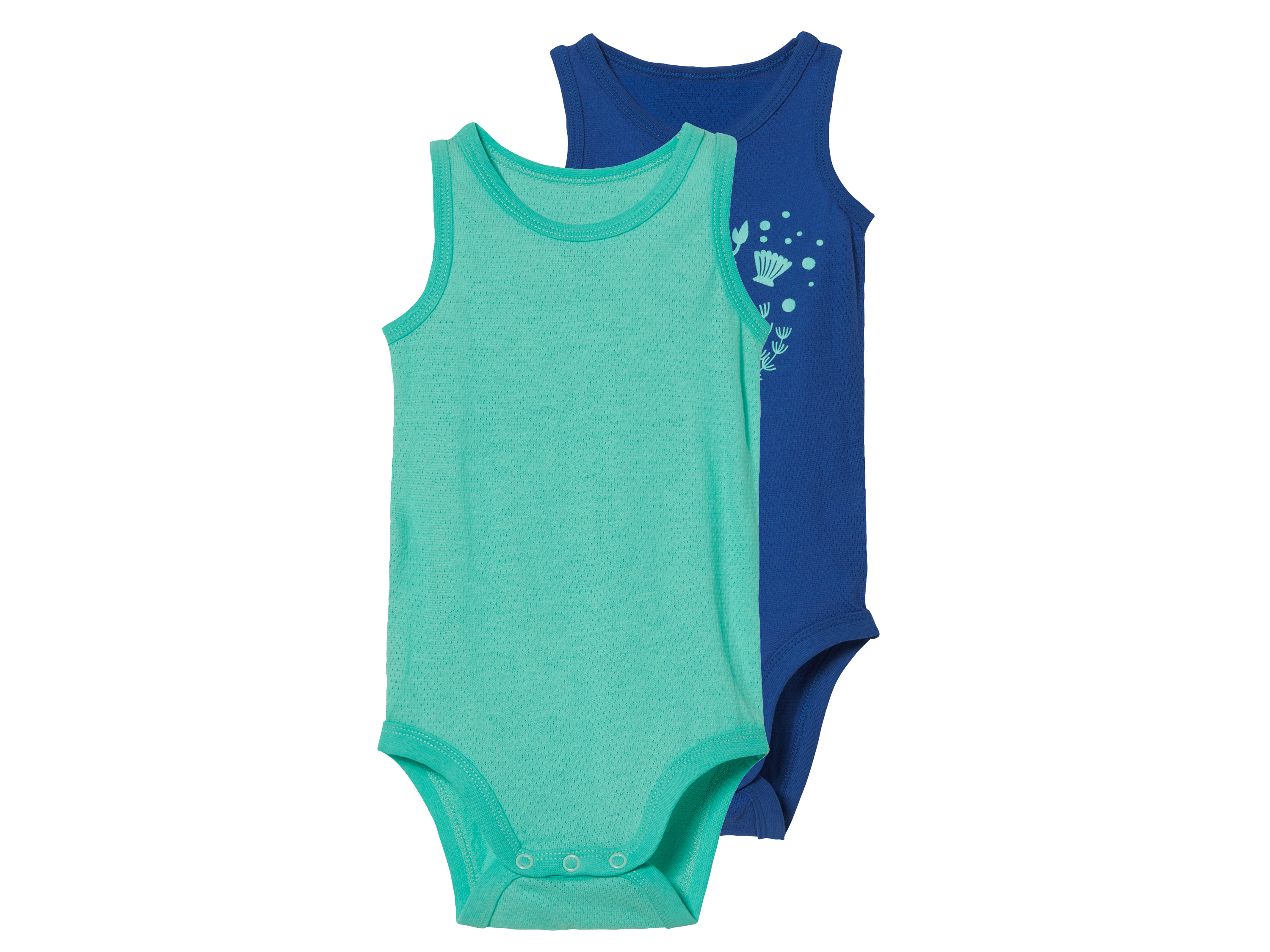 lupilu® Baby Bodies, 2 Stück (62/68, blau/türkis) | 04335633091443