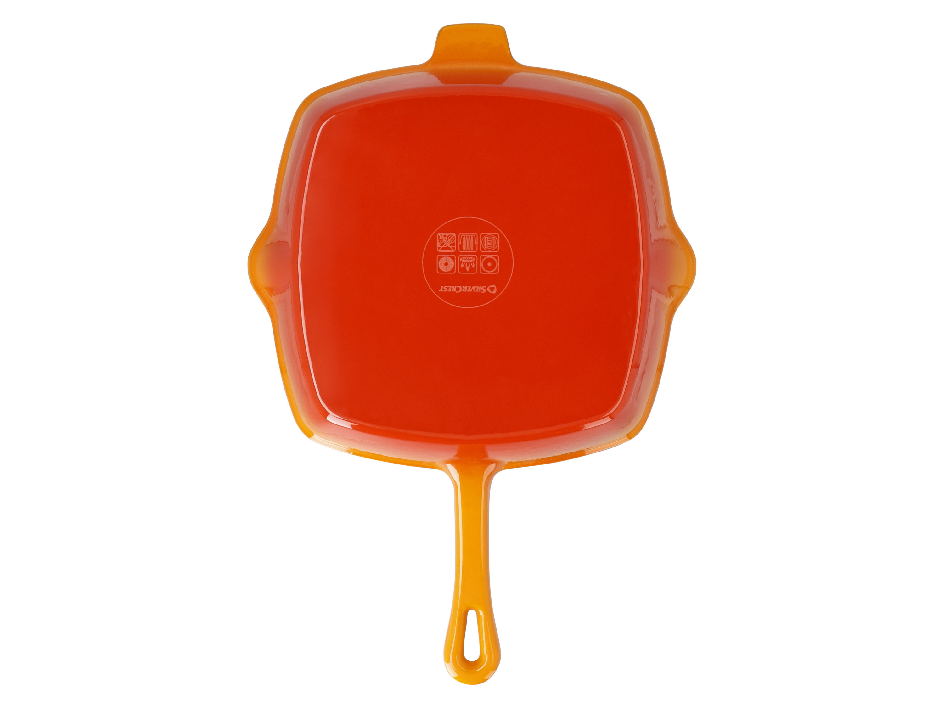 Thumbnail - SILVERCREST® Premium-Gusseisengrillpfanne 24 cm, für alle Herdarten (Orange)