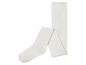 Weiße, gerippte Strumpfhose