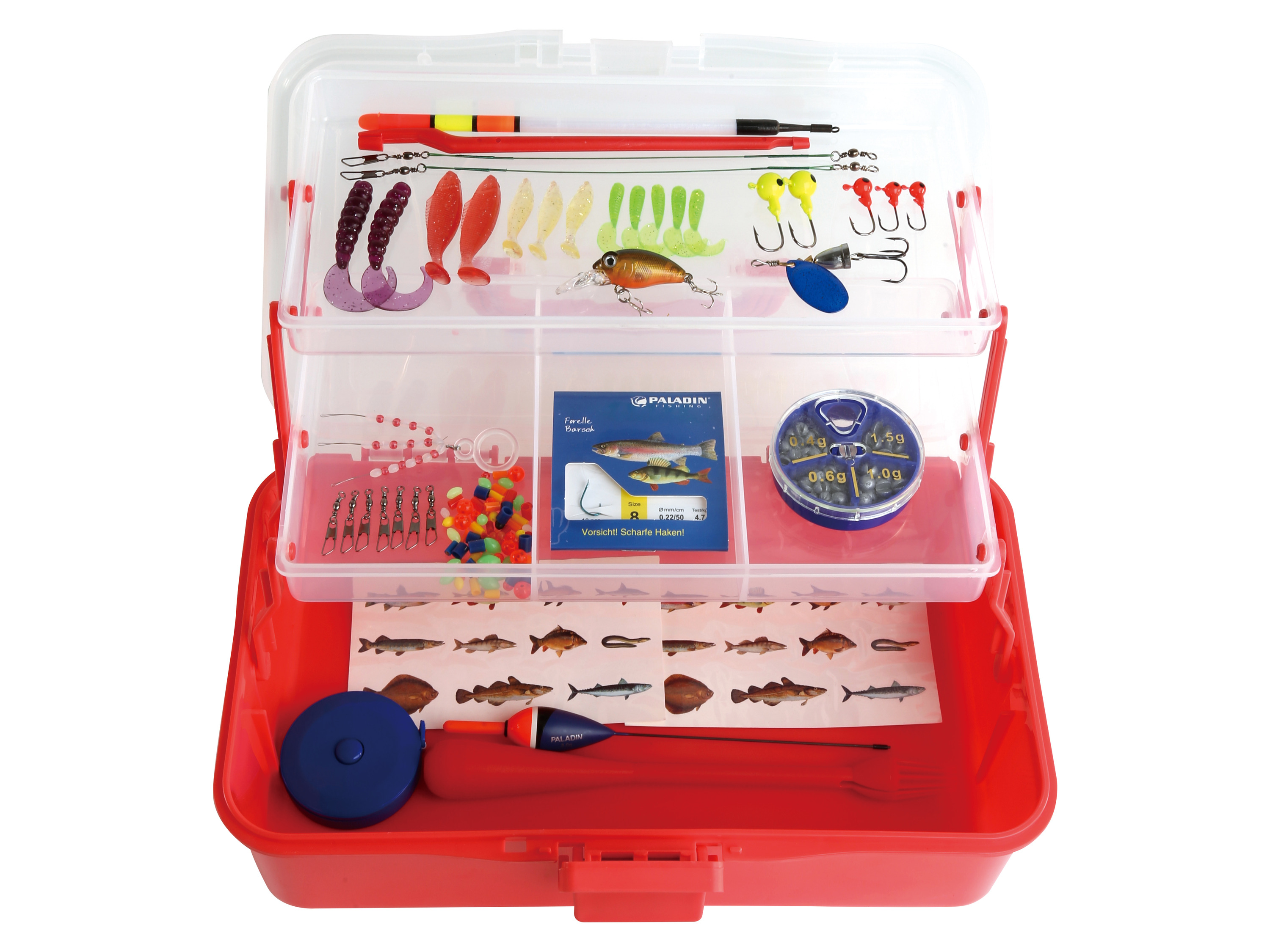 PALADIN® Kinderangelgerätekoffer (Rot)““ | Maßband