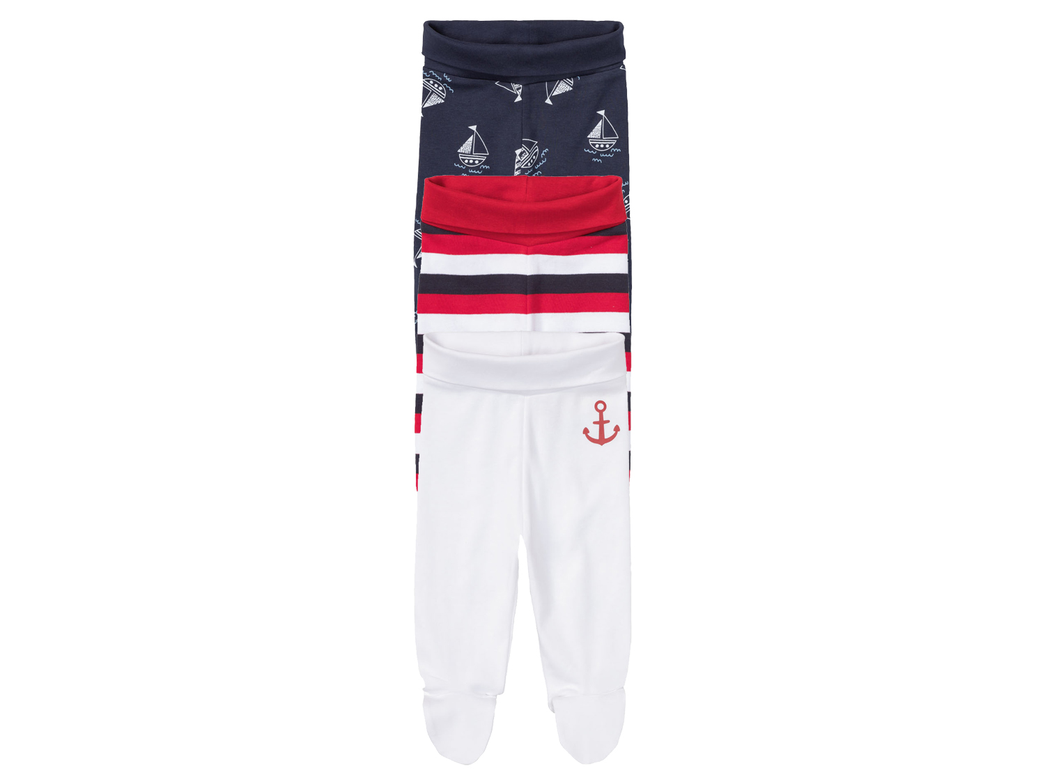 lupilu® Baby Jogginghose 3er (62/68, navy/weiß) | 04055334607636