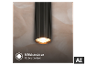 BRILONER LED-Pendelleuchte mit schwarzer Riffelstruktur und warmem Licht. [KI-generiertes Bild]