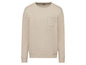 Beigefarbener Pullover mit Tasche