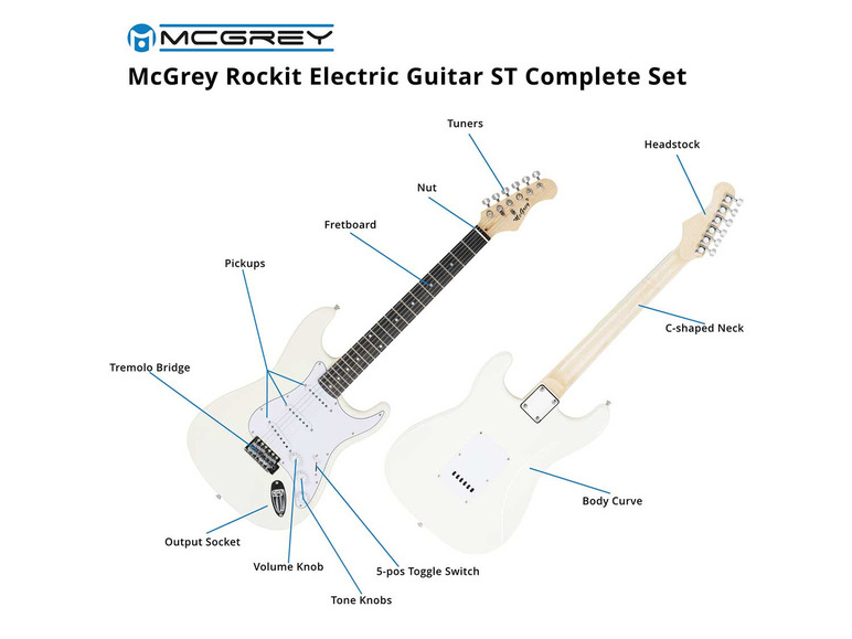 Gehe zu Vollbildansicht: McGrey E-Gitarre Komplettset ST - Bild 11