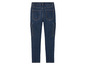 Dunkelblaue Cargo-Jeans mit elastischem Bund.
