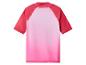 Kinder-Badeshirt mit kurzen Ärmeln in Pink-Rot-Farbverlauf.