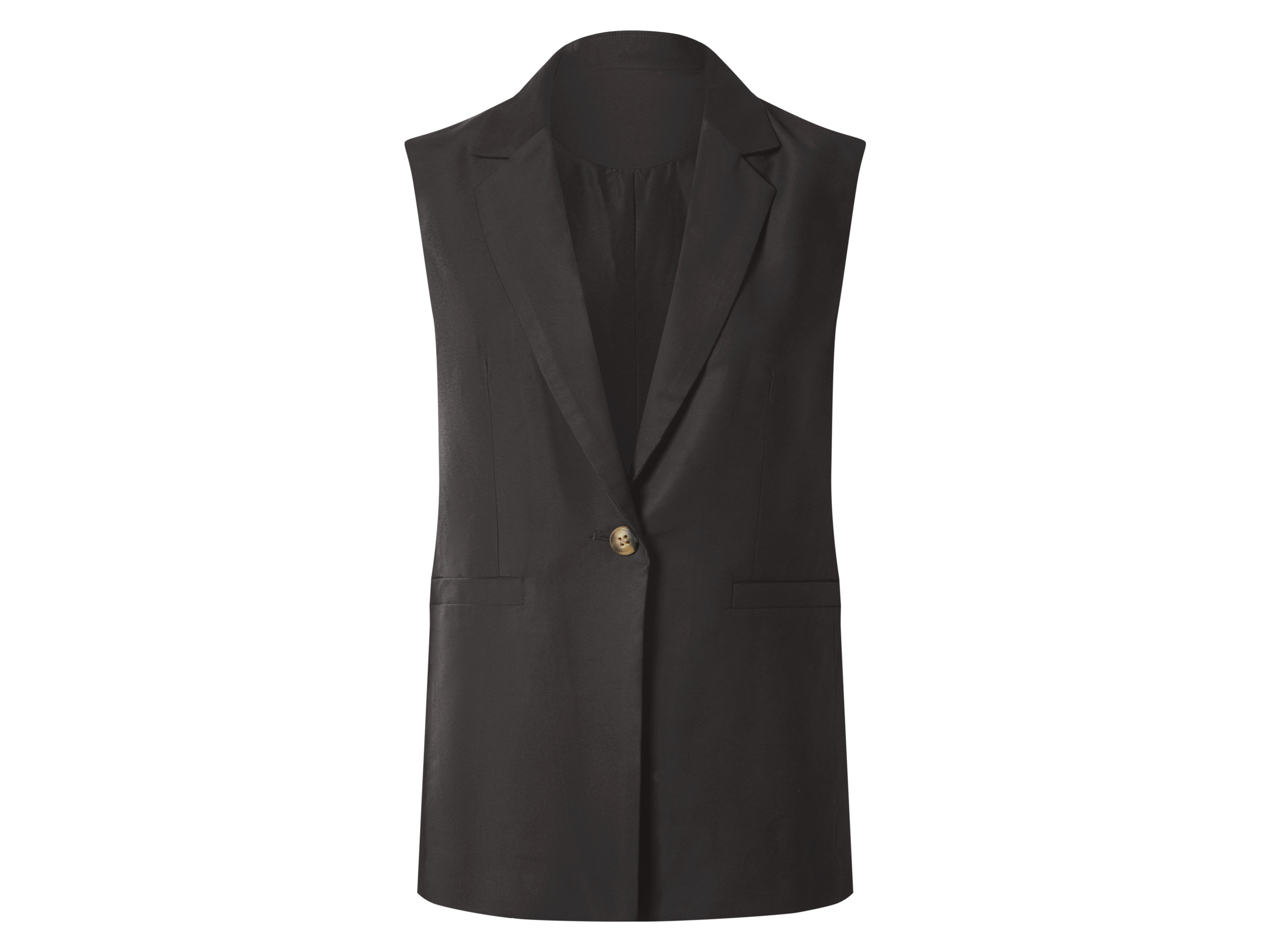 ESMARA® Damen Blazer ärmellos (Schwarz, 46)