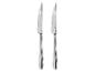 Zwei silberne SilverCrest Tafelmesser mit Wellenschliff