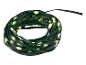 Aufgewickelte grüne Lichterkette mit warmweißen LED-Leuchten