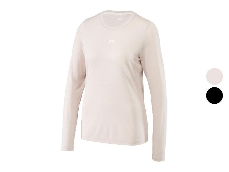 Crivit Damen Langarmshirt in Hellbeige mit Logo