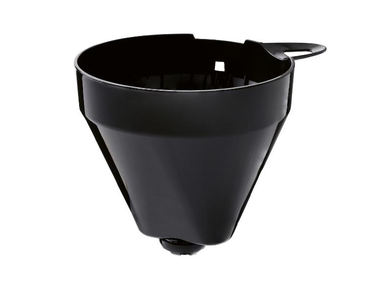 Schwarzer Kaffeemaschinen-Filterkorb mit Griff