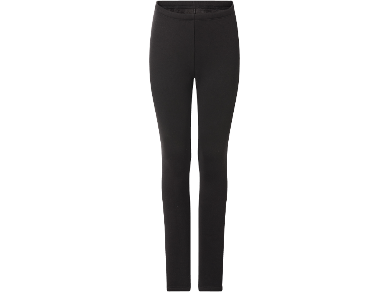 Schwarze Damen-Leggings auf schwarzem Hintergrund