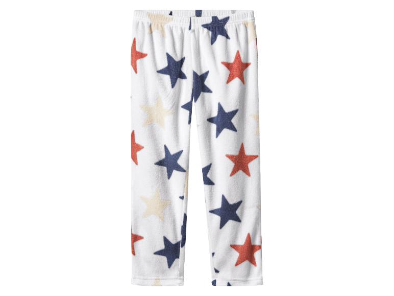 Weiße Hose mit Sternenmuster in Rot, Blau und Beige