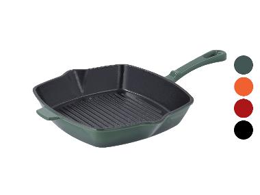 SILVERCREST® Premium-Gusseisengrillpfanne 24 cm, für alle Herdarten