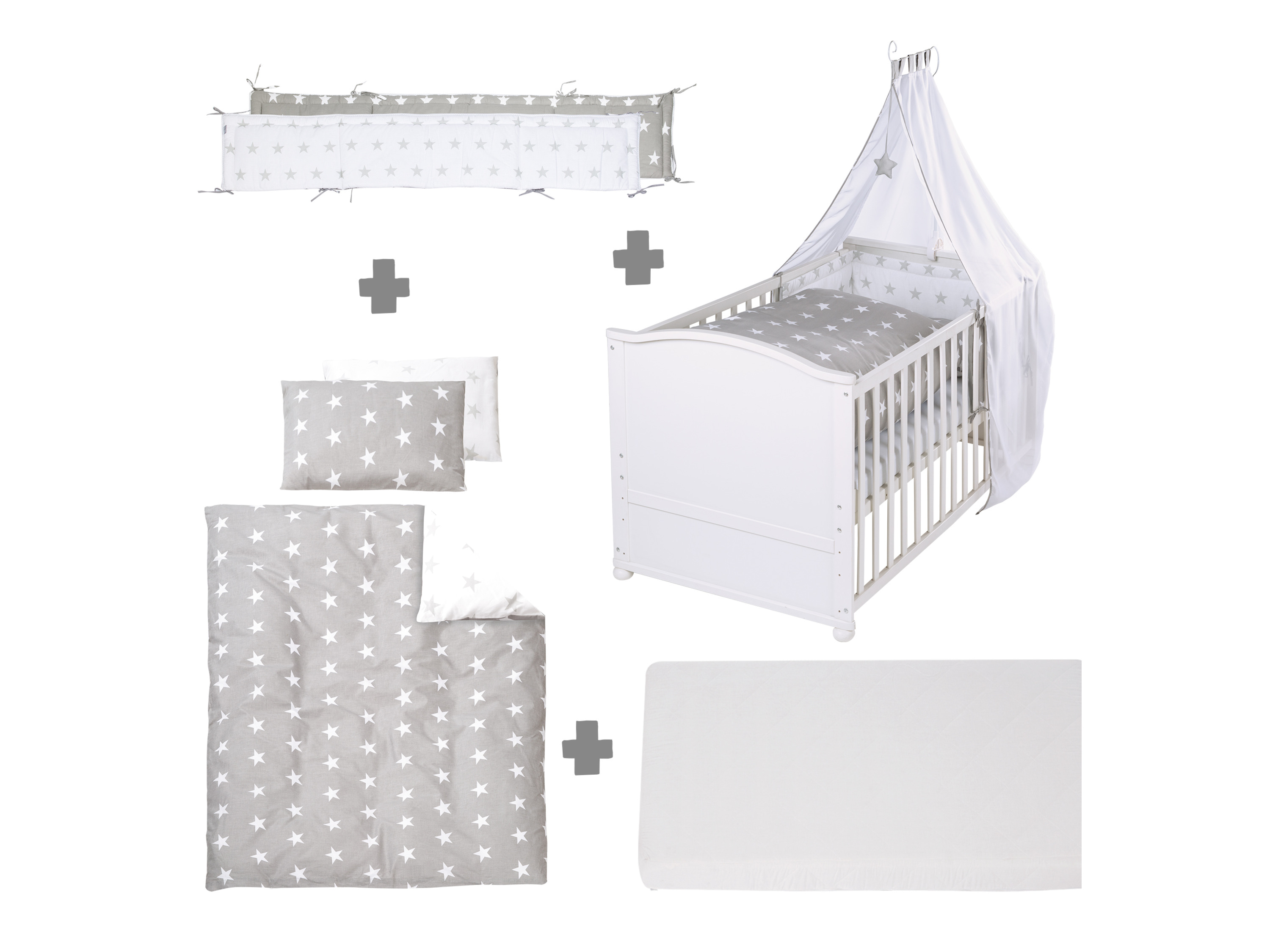 ROBA Komplettbettset (Stars weiß) – Bild 4 von 4