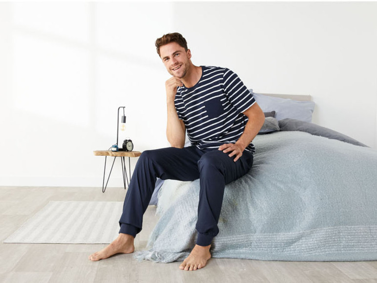 Gehe zu Vollbildansicht: LIVERGY® Herren Pyjama, aus reiner Baumwolle - Bild 11