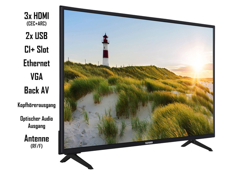 Gehe zu Vollbildansicht: TELEFUNKEN »XF40K550« 40 Zoll Fernseher / Smart TV, Full HD, HDR10, LED, Triple-Tuner, WLAN - Bild 2