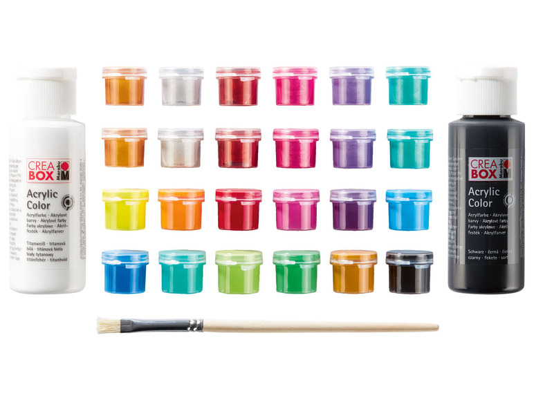 Gehe zu Vollbildansicht: Marabu CREABOX Acrylfarben »Mini«, 27-teilig, inkl. Pinsel - Bild 3
