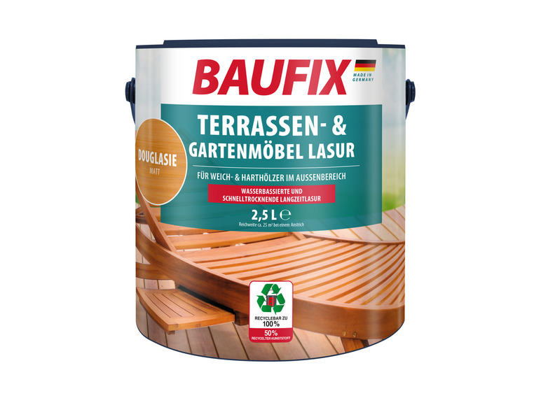 Baufix Terrassen- & Gartenmöbellasur für Weich- & Harthölzer