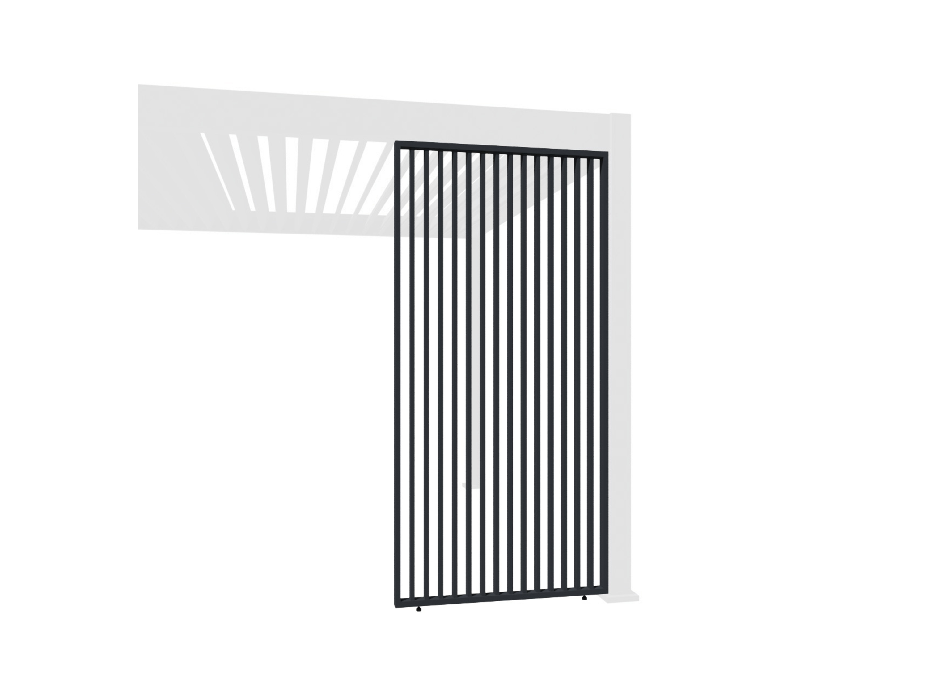 Thumbnail - Pergoline Seitenwandpaneel Trumpf + Superior (vertikal, Anthrazit, 1,13 m)""