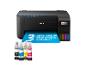 Epson EcoTank Drucker mit Tintenflaschen und dem Text „3 Jahre Tinte im Lieferumfang enthalten“