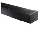 Schwarzer Soundbar mit Dolby Atmos und Gitter.