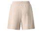 Beige Baumwollshorts.