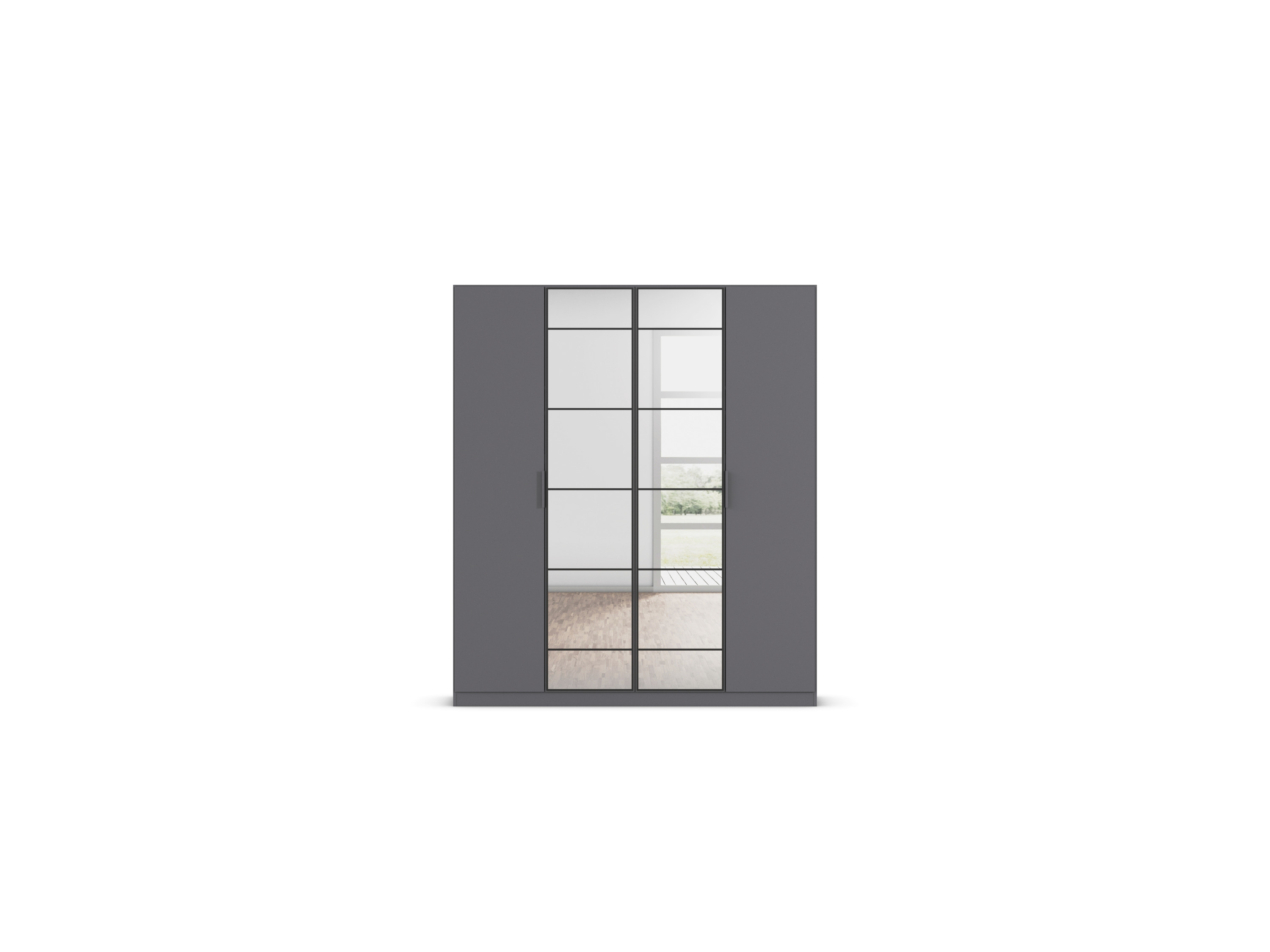 RAUCH ORANGE Acero Drehtürenschrank (graumetallic, Breite 181 cm / Höhe 210 cm) – Bild 4 von 4