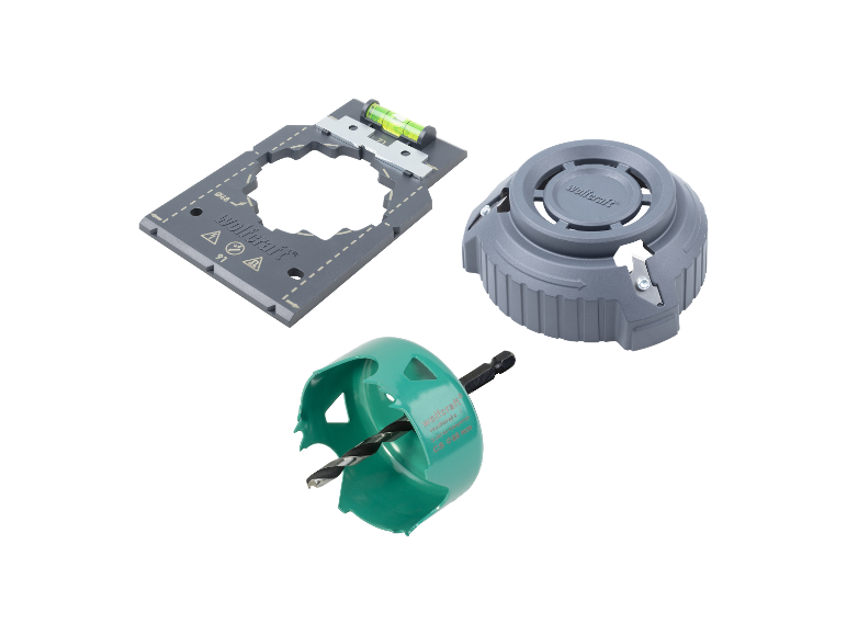 Wolfcraft-Werkzeuge zum Bohren von Löchern.