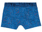 Blaue Boxershorts mit technischem Muster.