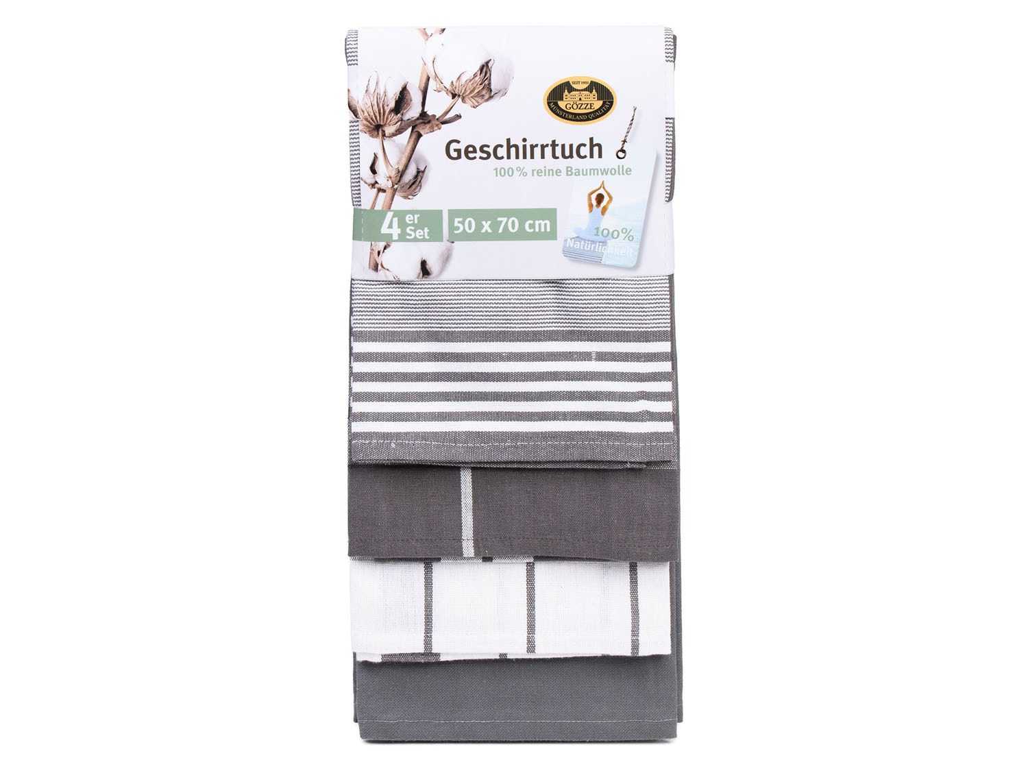 Thumbnail - Gözze Geschirrtücher 4er Pack, 50 x 70 cm (Anthrazit)