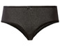 Schwarze Damen-Slip mit Spitze.