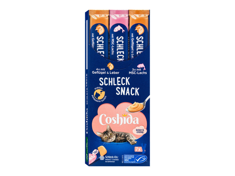 Gehe zu Vollbildansicht: COSHIDA Katzen Schleck-Snack verschiedene Sorten, 14 x 112 g - Bild 2