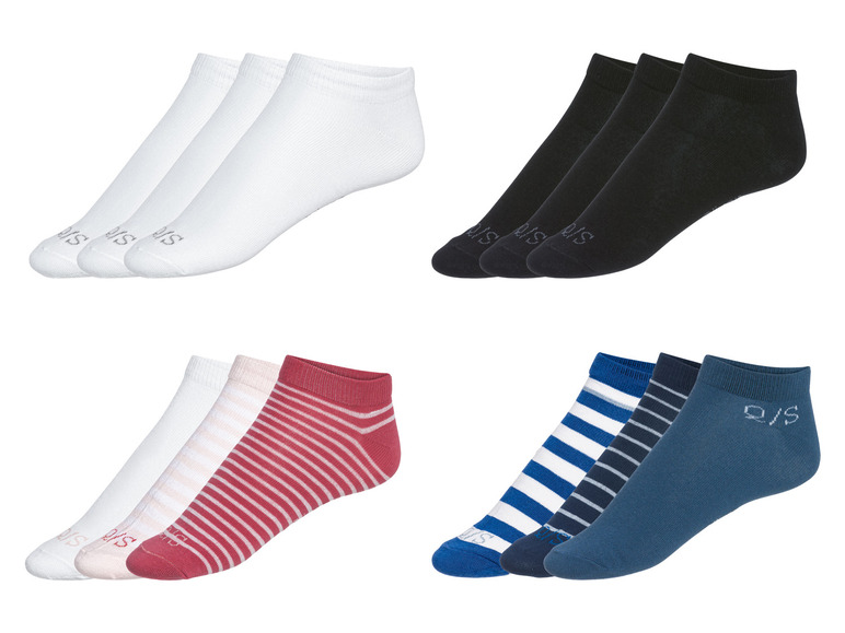 Gehe zu Vollbildansicht: QS by s.Oliver Sneaker Socken mit Baumwolle, 3 Paar - Bild 1