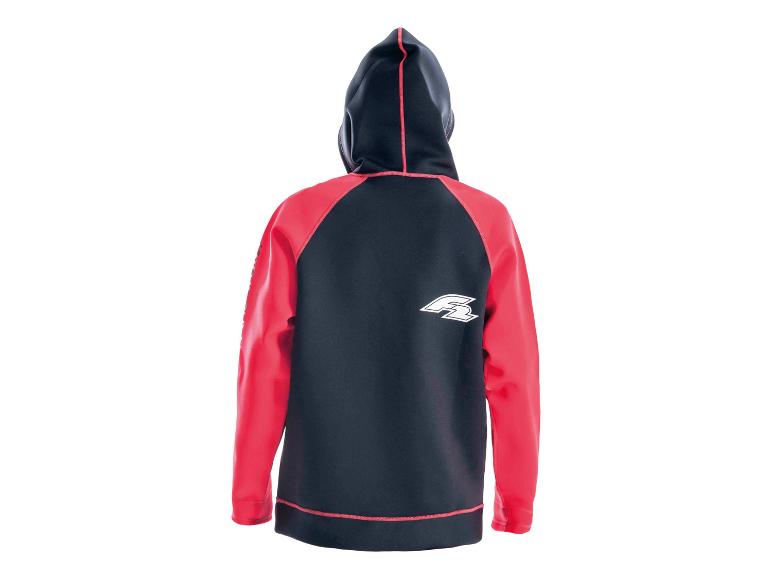 Kinder-Hoodie in Schwarz und Rot, Rückansicht