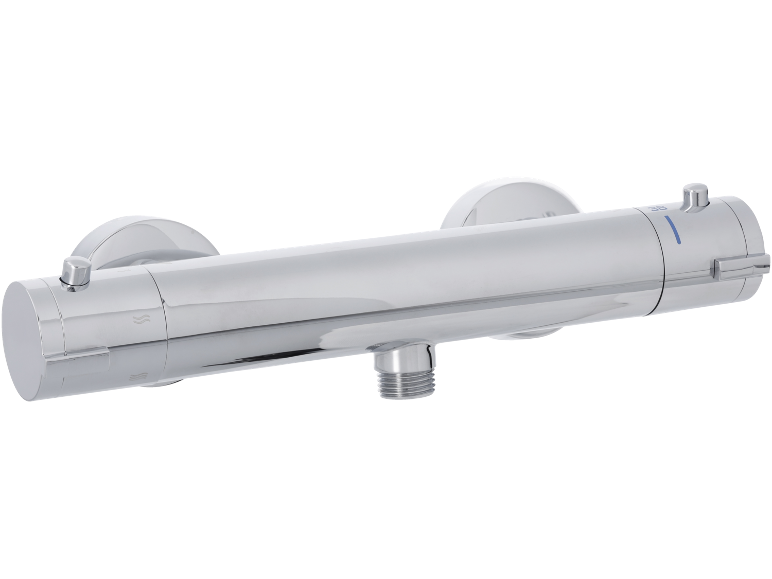 Verchromter Thermostat-Duschmischer, wandmontiert