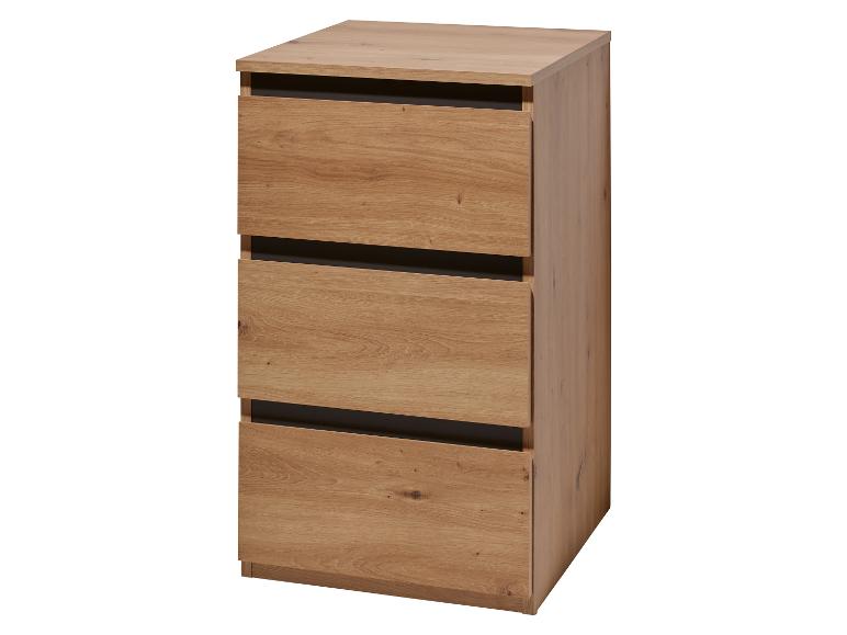 Braune Kommode in Holzoptik mit drei Schubladen