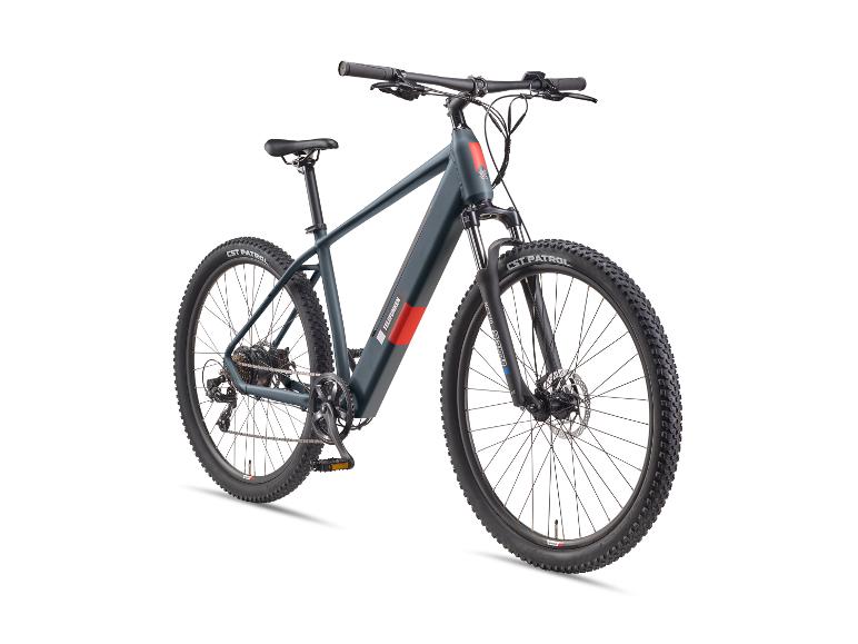 Telfunken E-Bike: dunkelgraues Mountainbike mit CST Patrol Reifen.