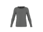 Graues Langarmshirt mit Raglanärmeln und Rundhalsausschnitt