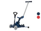 Ein blauer Playtive 3-in-1-Roller mit Sitz und Lenker.