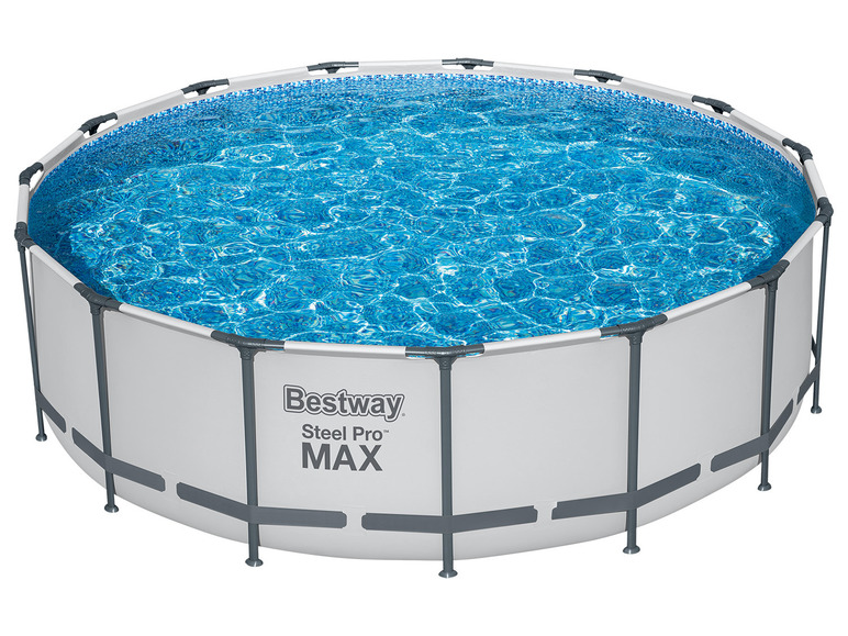 Gehe zu Vollbildansicht: Bestway Steel Pro MAX™ Frame Pool Komplett-Set mit Filterpumpe Ø 457 x 122 cm - Bild 1